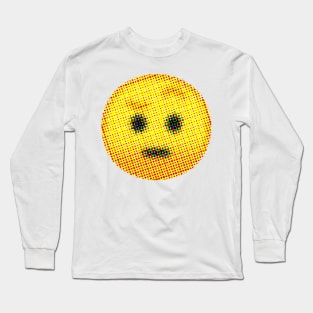 Emoji: Suspicious (Face with Raised Eyebrow) Long Sleeve T-Shirt